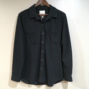 Casa Cabana Sienna Charcoal Heather Flannel Shirt Womens XL Dark Gray Beach Soft